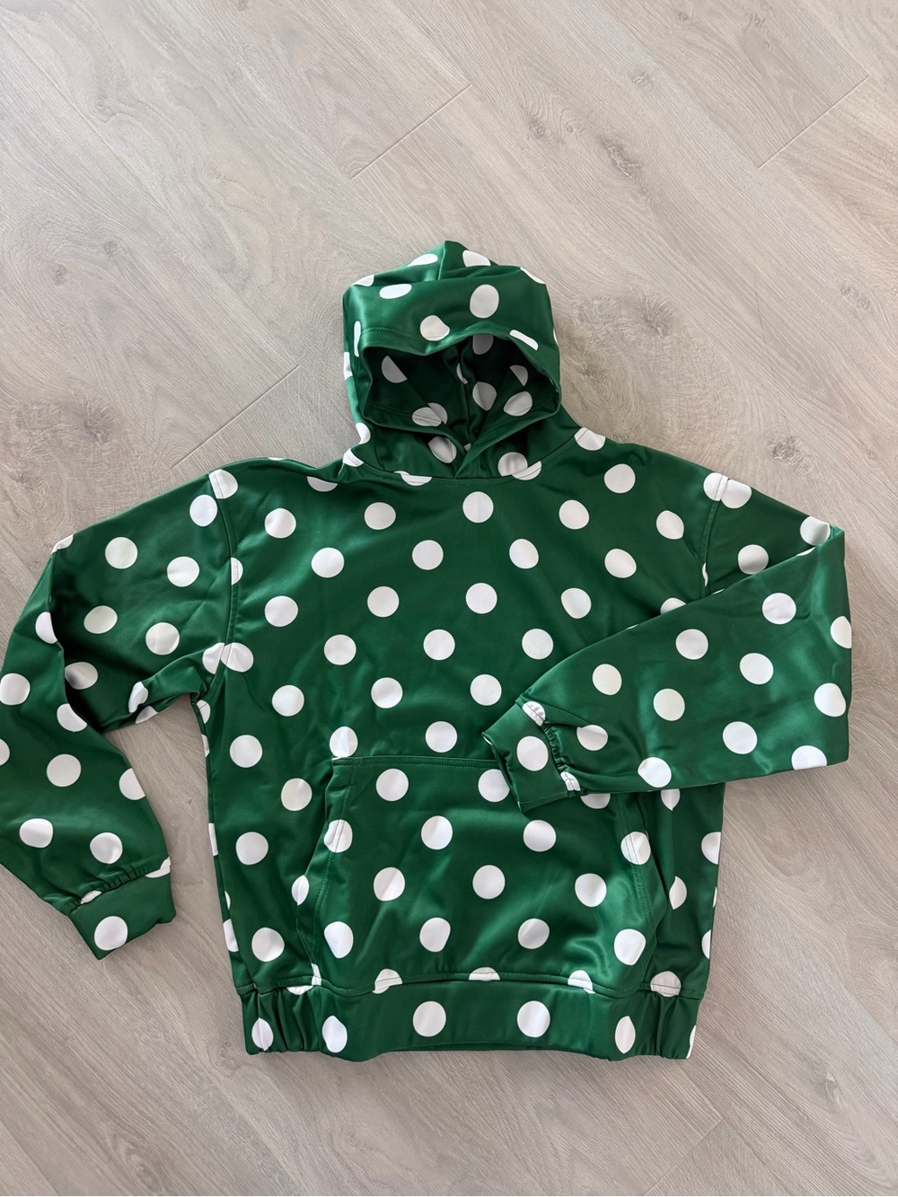 Source Unknown Green Polka Dot Hoodie